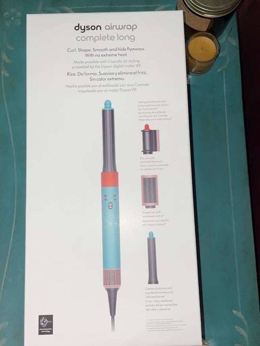 Dyson Airwrap Complete Long in Turquoise and Coral